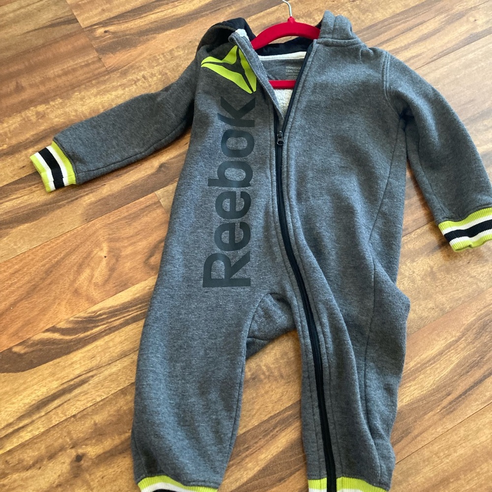 Reebok Gray Toddler One Piece Jumpsuit-18m